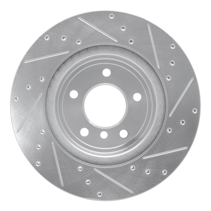 BMW Z4 Brake Rotor (1) - Rear Left - R1 Concepts - Drilled & Slotted - Silver - `11-`16